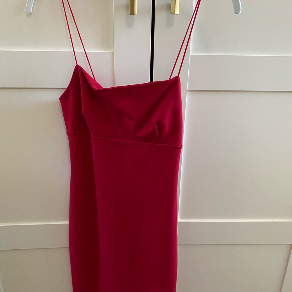 Red mini dress
